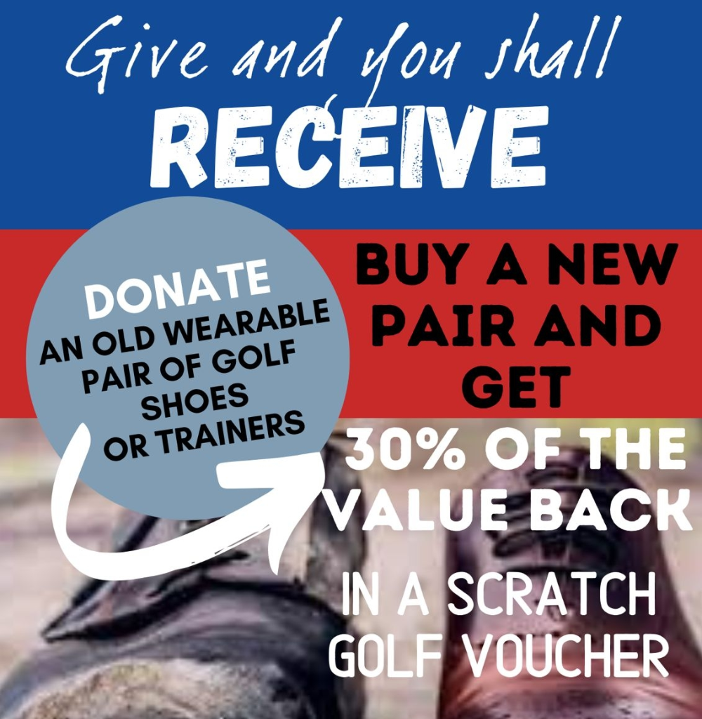 Scratch Golf Take a step in the right direction and donate your old golf shoes today!